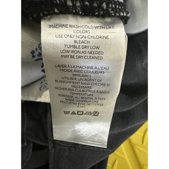 Pilcro x Anthropologie Puddle Jumpsuit Wide Leg Faded Black Raw Hem 28 Tall - Picture 10 of 16